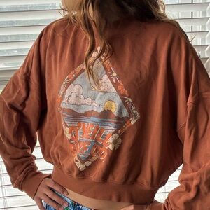 O’Neill  Women's Graphic Crew Neck Sweater - Brown